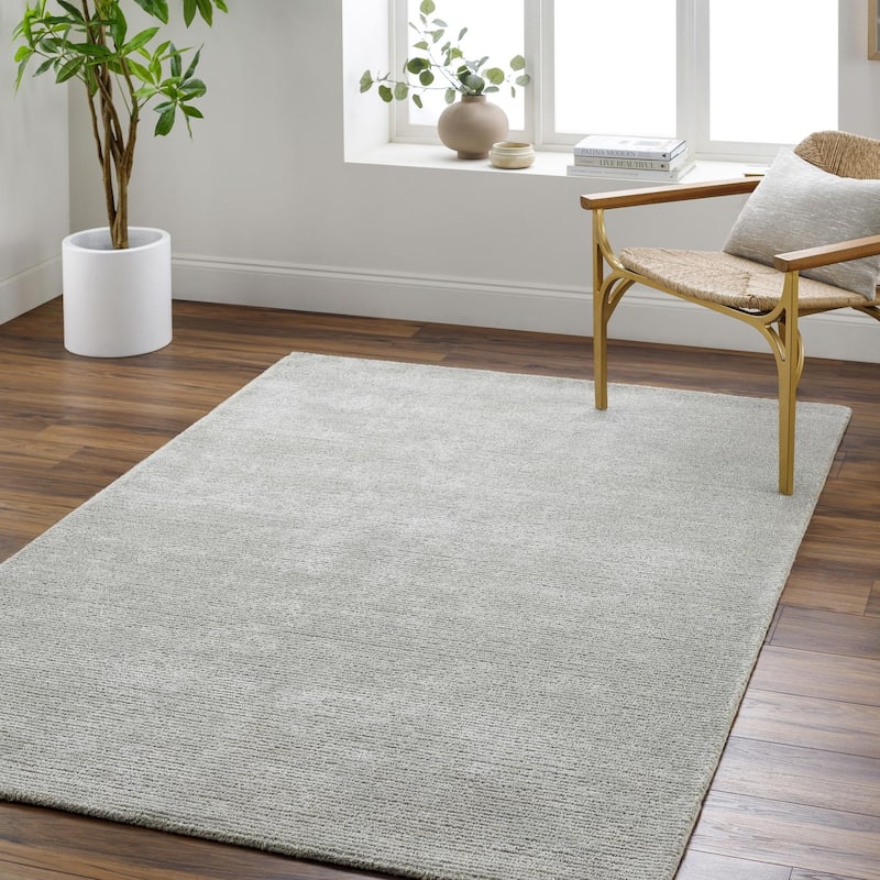 Livabliss Richmond Casual Stripe Area Rug - Medium Gray - 10' x 10' Round
