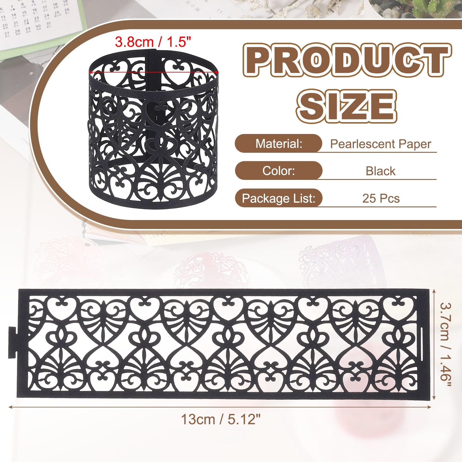 Candle Wraps, Laser Cut Votive Candles Holder Wraps for LED Tealight Candles, Tea Light Wrap Lampshade for Elegant