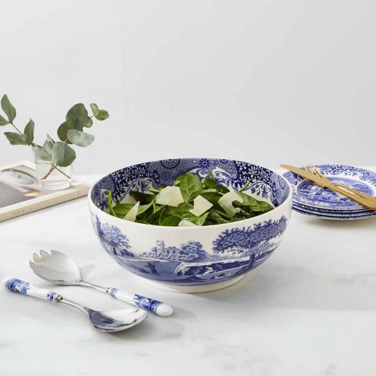 Spode Blue Italian Deep Round Bowl - 10.75"