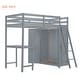 preview thumbnail 35 of 51, Solid Pine Loft Bed with Wardrobe, Desk, Shelves, and Guardrail