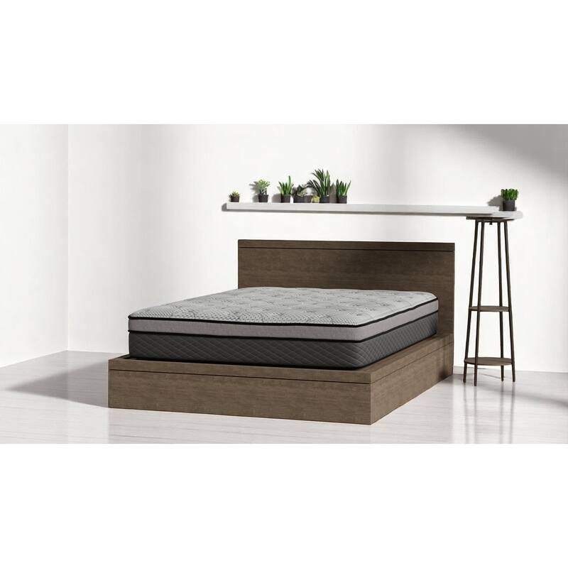 Queen 12-Inch Hybrid Mattress with Gel Memory Foam and Pocket Coils, Pressure-Relieving Bed-in-a-Box, only a mattress