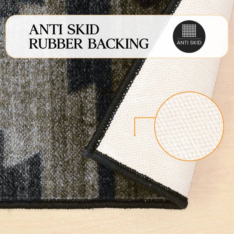 Superior Catori Geometric Boho Washable Non-slip Area Rug
