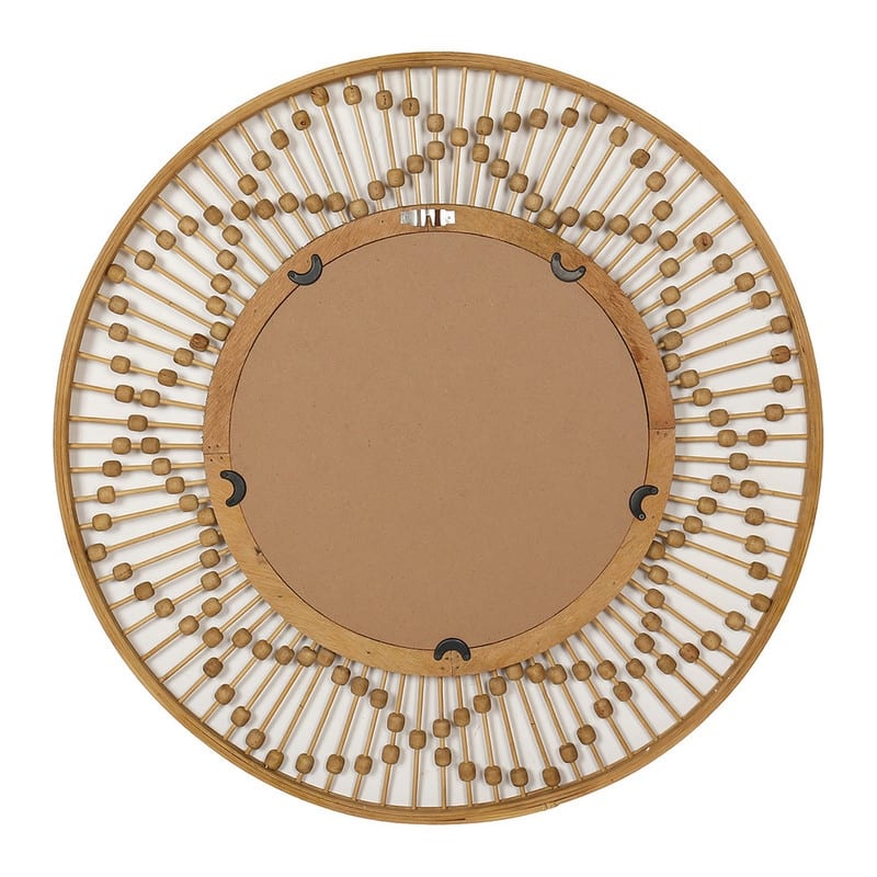 Sahara Sunbeam Round Wide Frame Wall Mirror - 27.5"H x 27.5"W x 0.75"D