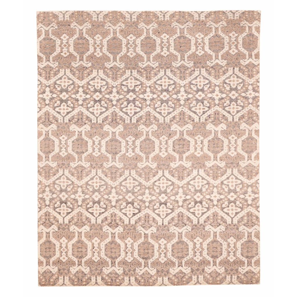 ECARPETGALLERY Hand-knotted Tangier Tan Wool Rug - 8'4 x 10'2