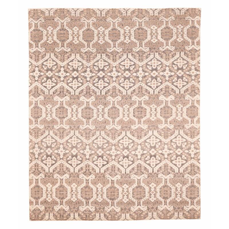 ECARPETGALLERY Hand-knotted Tangier Tan Wool Rug - 8'4 x 10'2