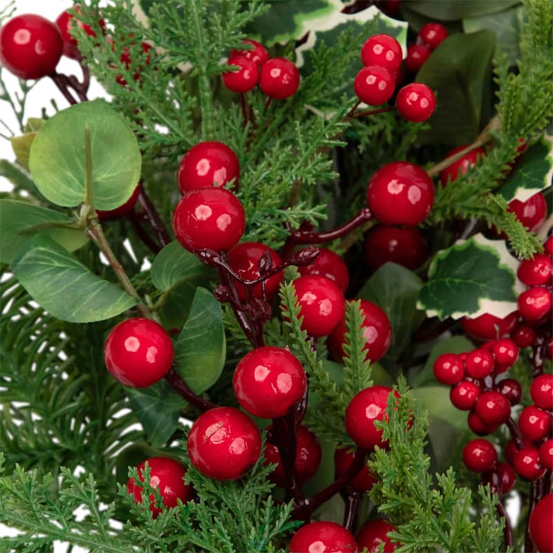 Mixed Pine, Cedar and Berries Artificial Christmas Wreath - 30" - Unlit