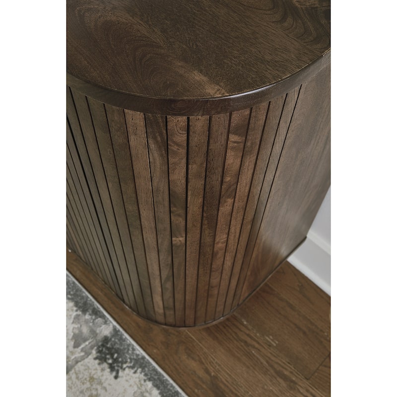 Signature Design by Ashley Amickly Dark Brown Accent Cabinet - 68" W x 18" D x 36.38" H