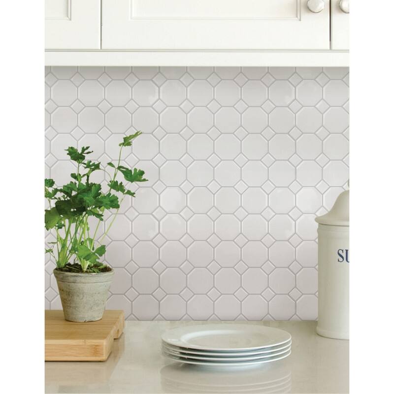 InHome Octagon Peel & Stick Backsplash Tiles