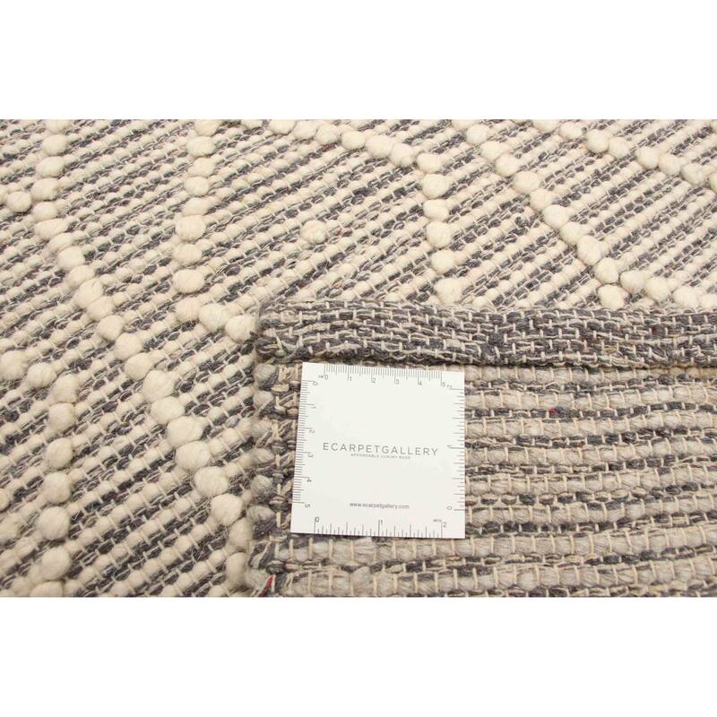 ECARPETGALLERY Braid weave Sienna Cream Wool Rug - 5'2 x 8'2