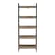 5-Shelf 63" H x 23.62" W Wood and Metal Etagere Bookcase