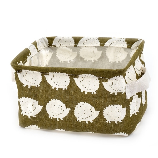 Household Fabric Hedgehog Pattern Makeup Storage Bin Basket Closet Box Container