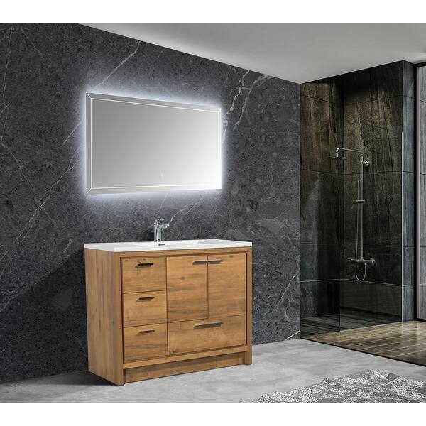 Shop Alma Allier 42 Inch Free Standing Vanity With Integrated Sink Overstock 30417133
