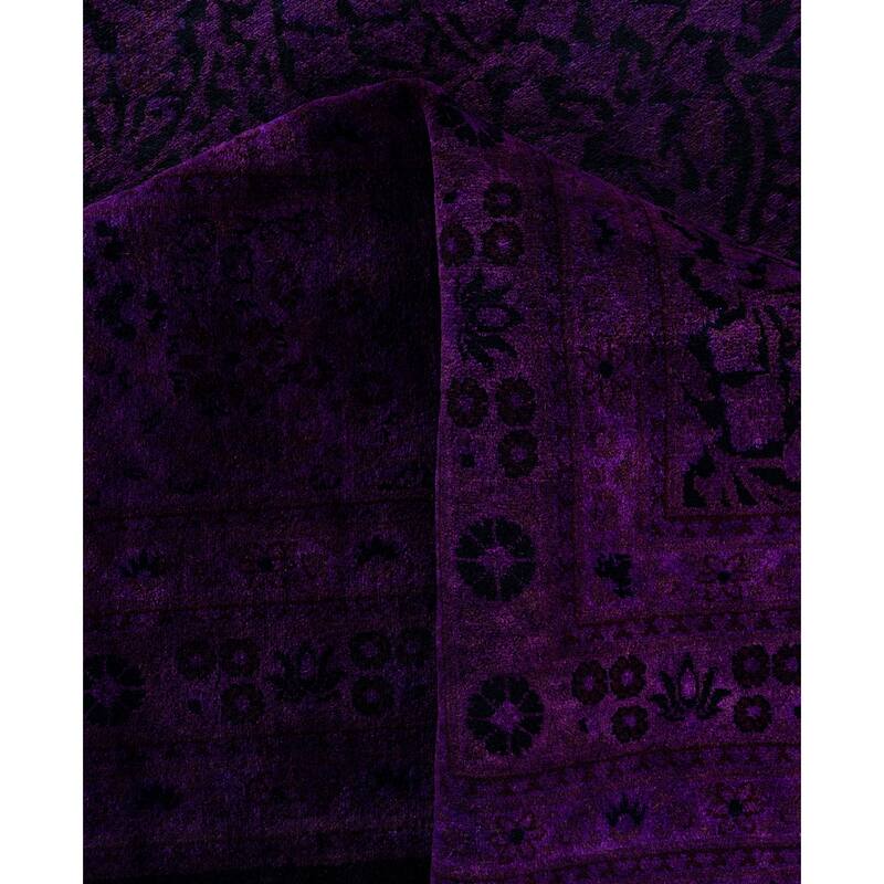 Overdyed One-of-a-Kind Hand-Knotted Area Rug - Purple - 10' 0" x 16' 10"