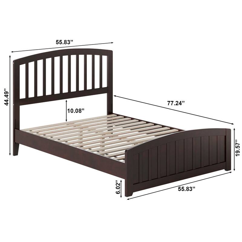 Quincy Solid Wood Low Profile Platform Bed with Matching Footboard