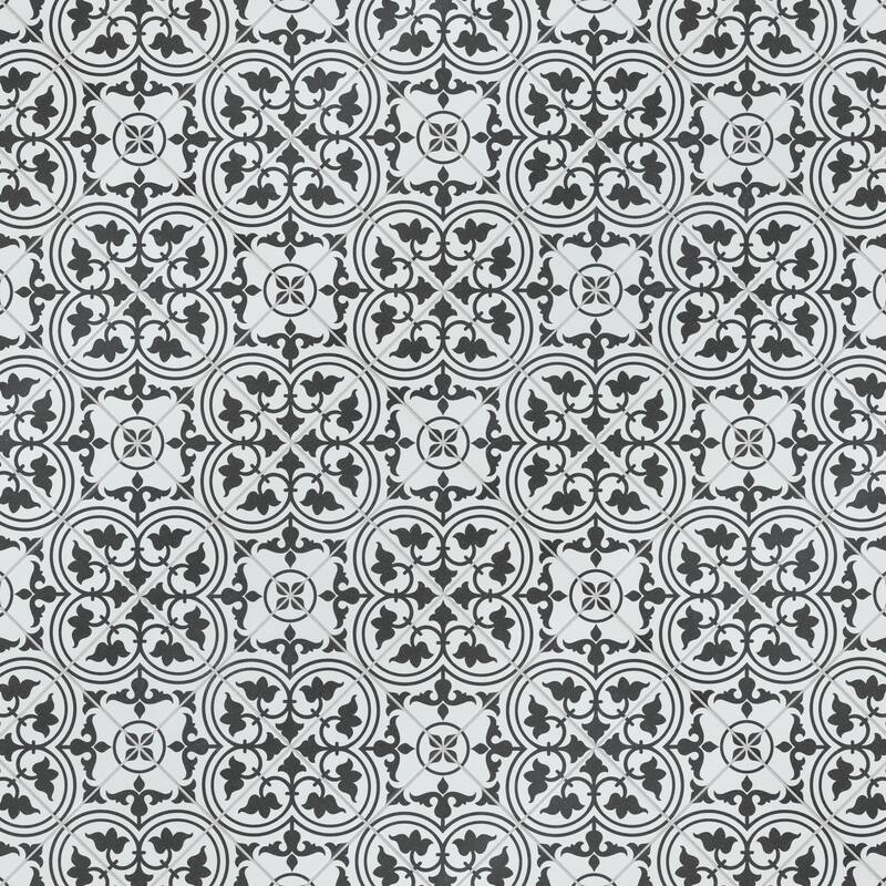 Merola Tile Harmonia Classic White 13" x 13" Ceramic Floor and Wall Tile