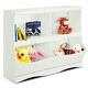 preview thumbnail 1 of 8, Costway Kids Storage Unit Bookshelf Bookcase Toy Organizer Bookshelf White