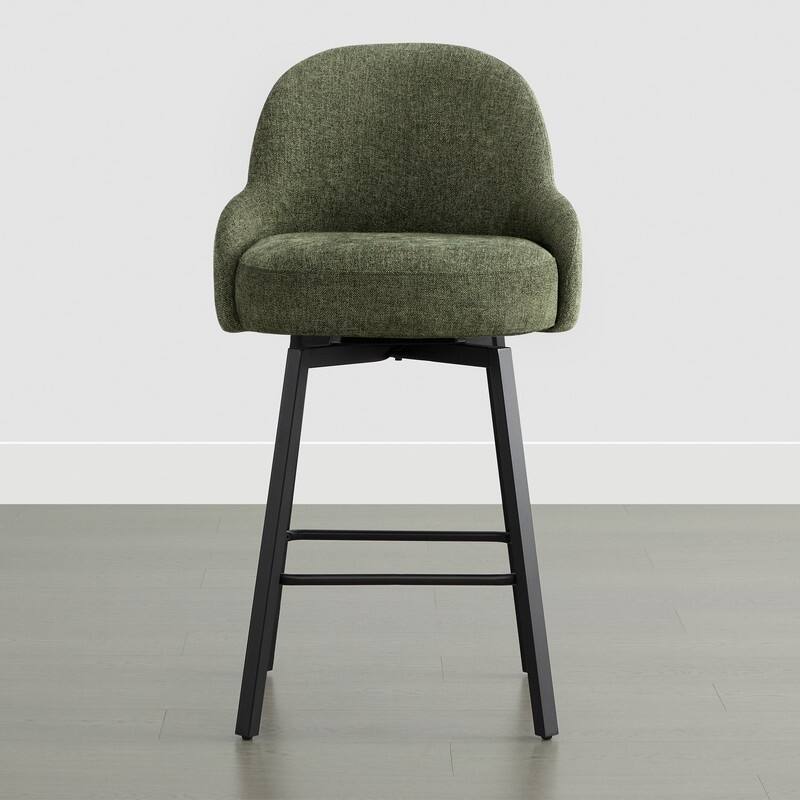 Spruce & Spring Amari Swivel Upholstered Counter Bar Stool with Thickened Cushion