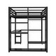 preview thumbnail 26 of 37, Metal Loft Bed with Desk and Storage Shelves, TwinXL/FullXL/Queen