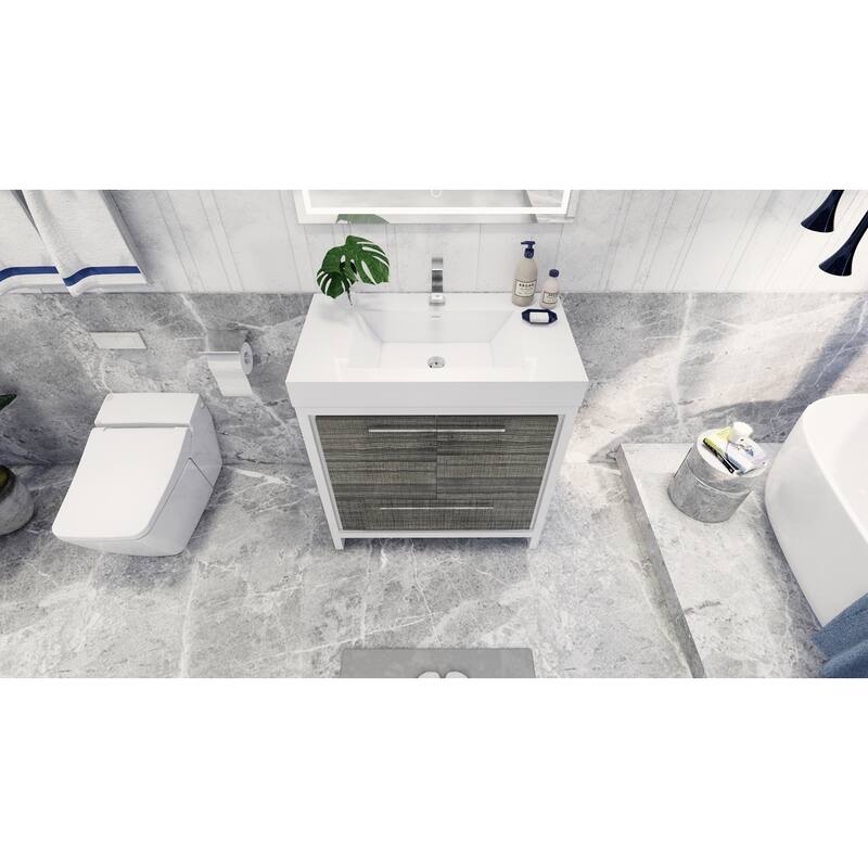 Dove 36'' Freestanding Vanity with Reinforced Acrylic Sink