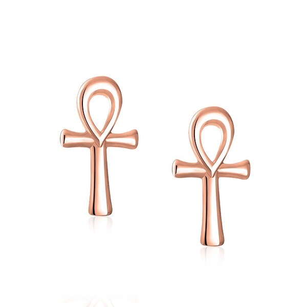 ankh cross earrings
