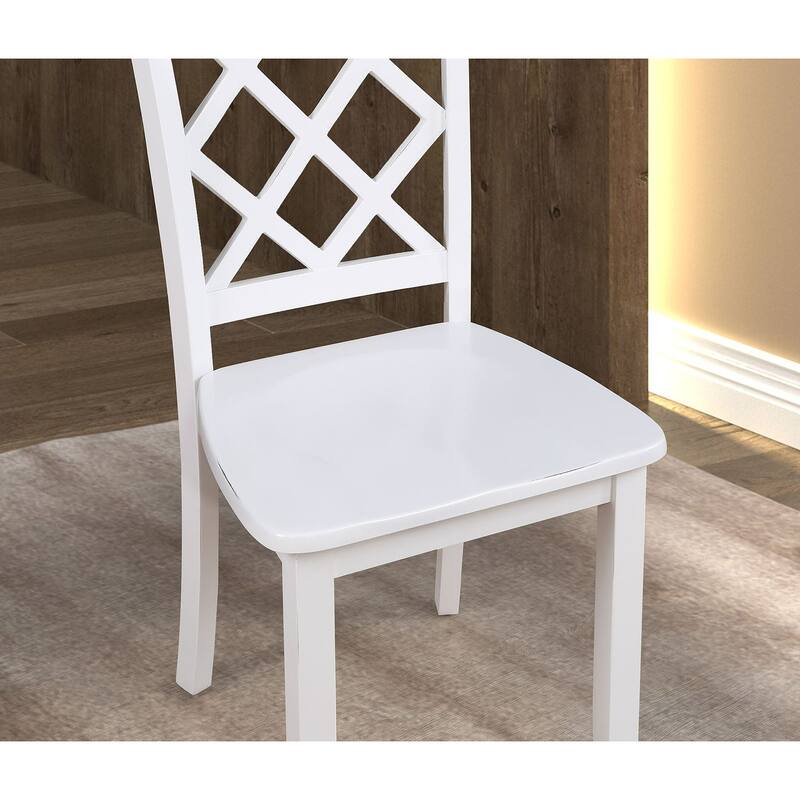 Transitional 5pc Dining Set Table and Side Chairs