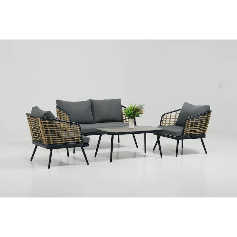4 Pieces Outdoor Sofa Set