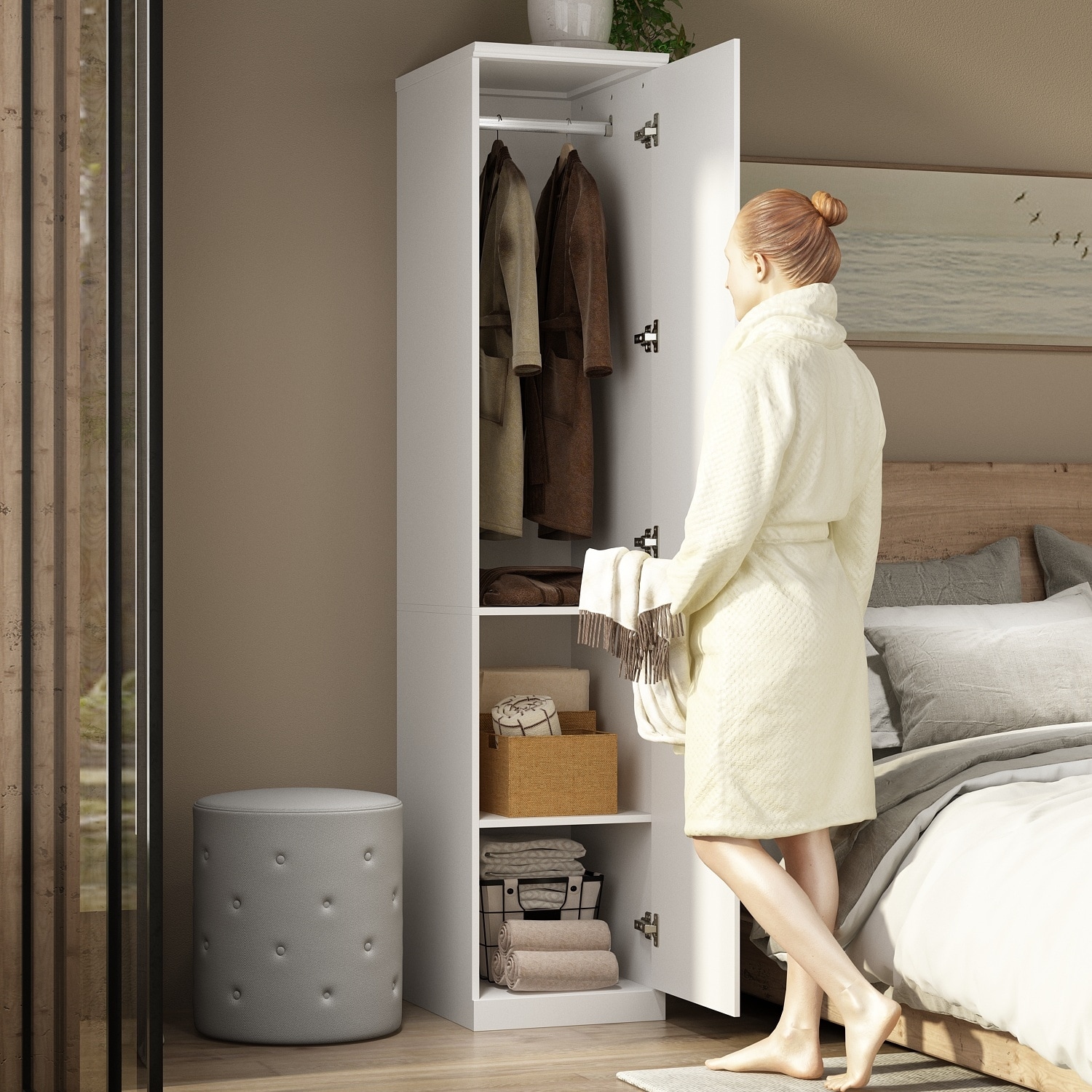 Free standing store modular closet systems
