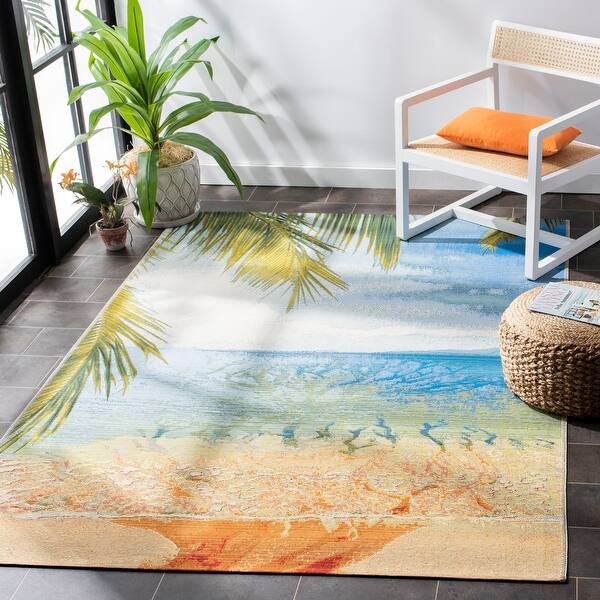 Safavieh Barbados Nazan Tropical Indoor Outdoor Rug Safavieh Barbados Nazan Tropical