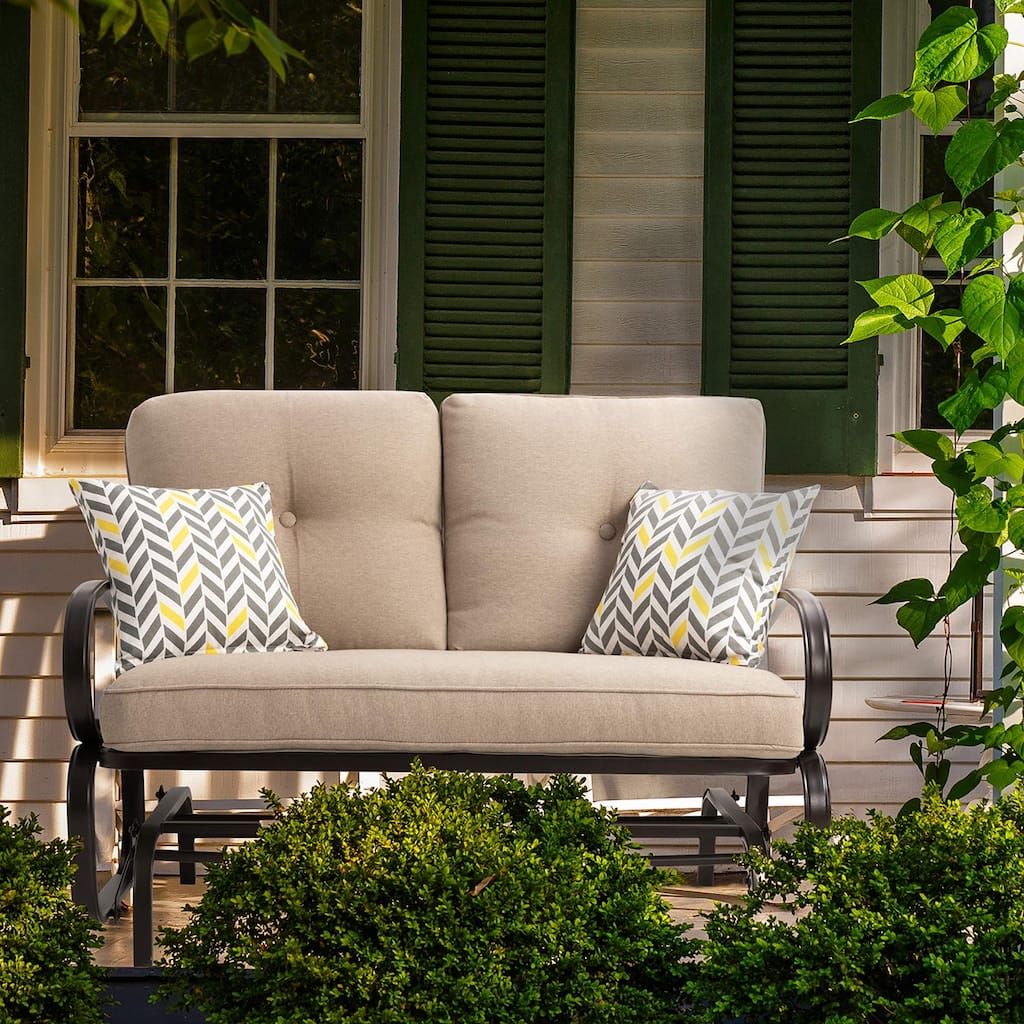 Futzca Outdoor Patio Glider Rocking Bench