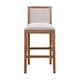 preview thumbnail 35 of 43, Set of 2 Counter Height Bar Stool, Fabric Upholstered Accent Chair, Wooden Frame Island Dining Chair, Bistro High Bar Chair
