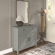 preview thumbnail 27 of 92, WYNDENHALL Hampshire 40" Wide Solid Wood Traditional Entryway Storage Cabinet - 40"w x 15"d x 36" h Fog Grey
