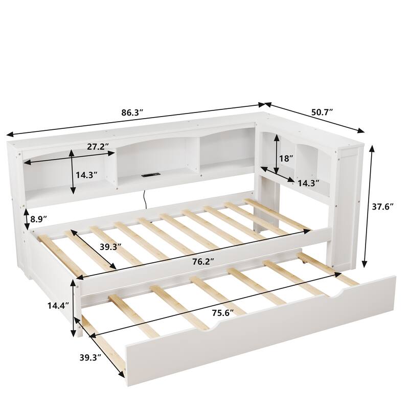 Twin Size Daybed with Trundle