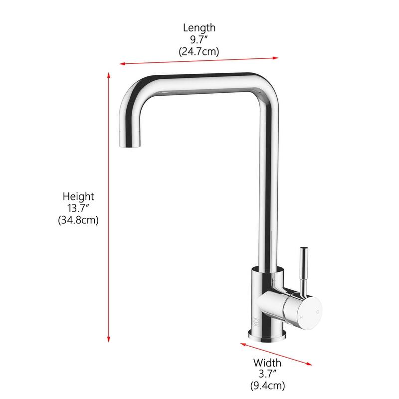 Indigo Home Single Handle Pull Down Sprayer Kitchen Faucet