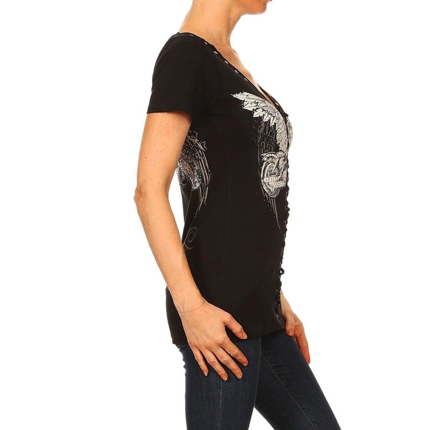 plus size womens motorcycle shirts