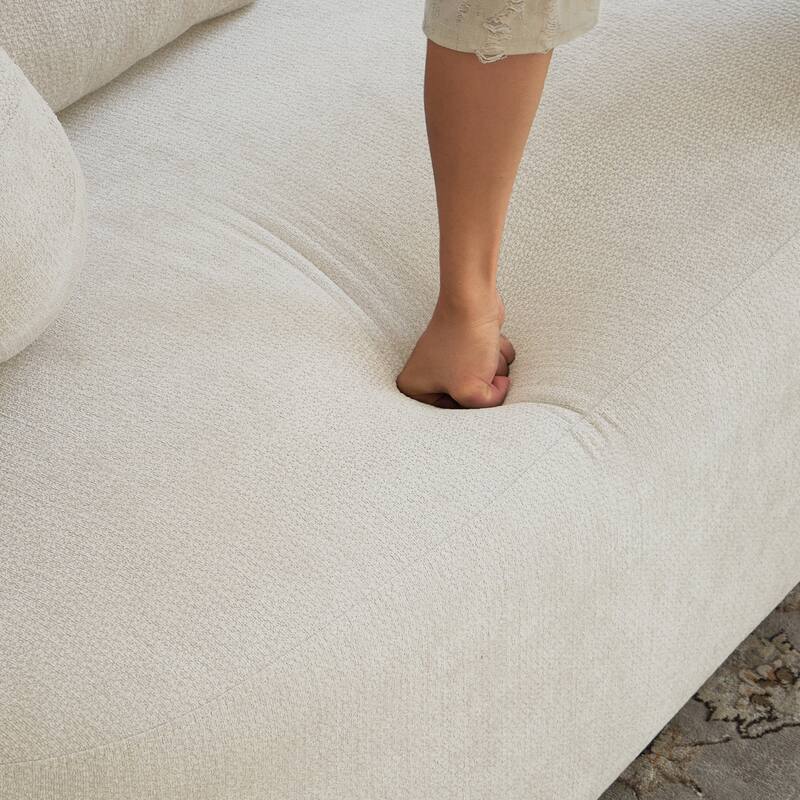 Memory Foam 2-Seater Couch,Deep Seat Modern Sofa