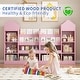 preview thumbnail 5 of 22, Children's Wooden Bookshelf and Toy Storage Organizer with Bookcase, 6 Compartments, and 2 Baskets