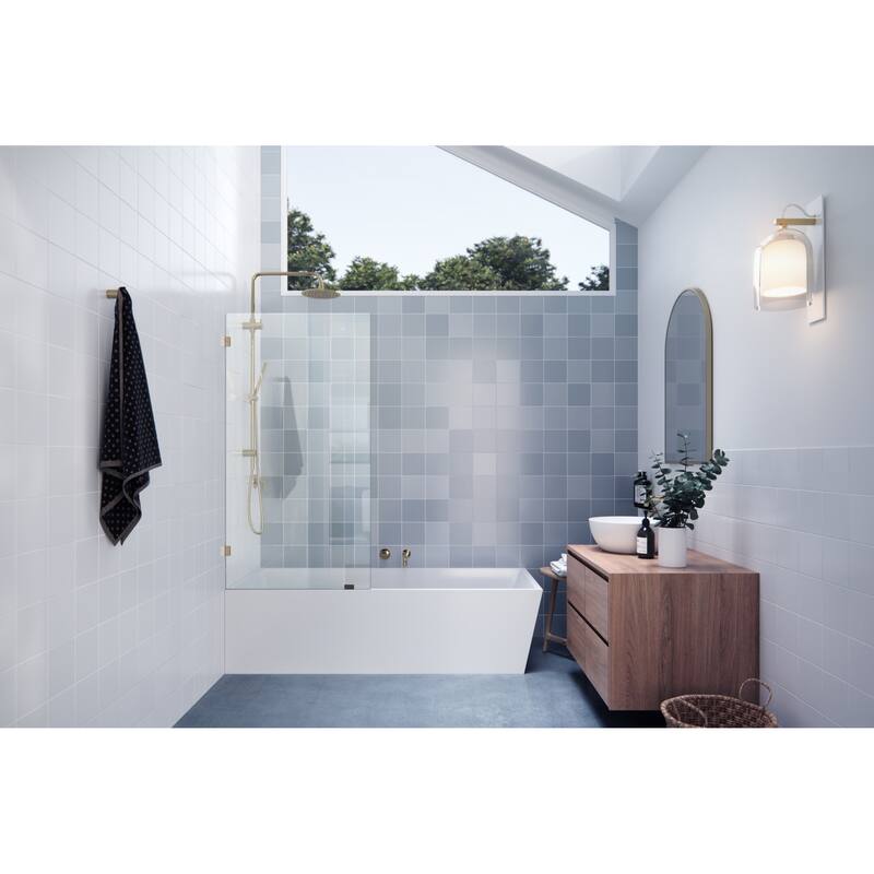 Glass Warehouse GW-BF-31 Vela 58-1/4" High x 31" Wide Shower Screen
