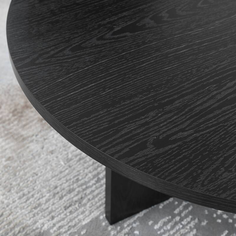 Minimalist Solid Wood Coffee Table, Modern Design with Waterproof Surface, 330 lbs Capacity