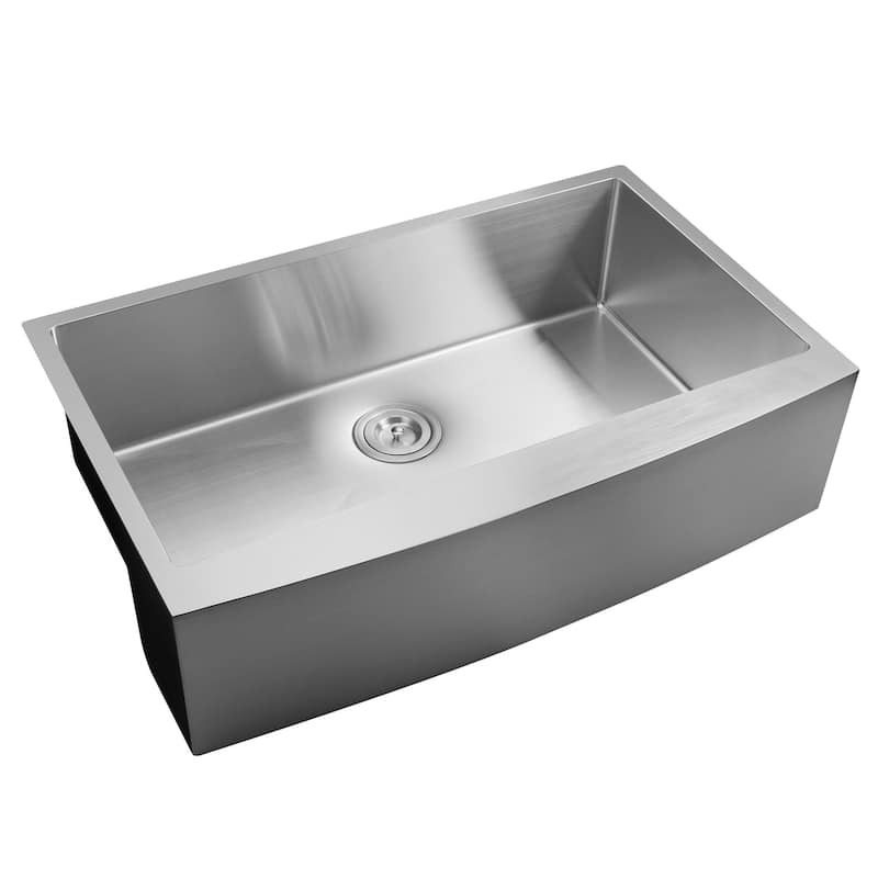 Undermount Single Bowl 18 Gauge Stainless Steel in Silver Kitchen Sink - 32'' x 18''