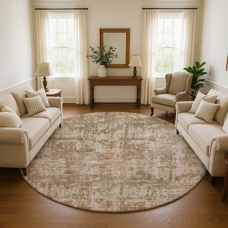 Premium Washable Super Soft Abstract Solid Mayfield Rug - Beige - 8' x 8'
