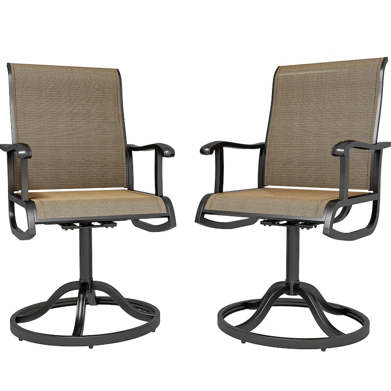 Swivel Outdoor Dining Armchair Collection (Set of 2)
