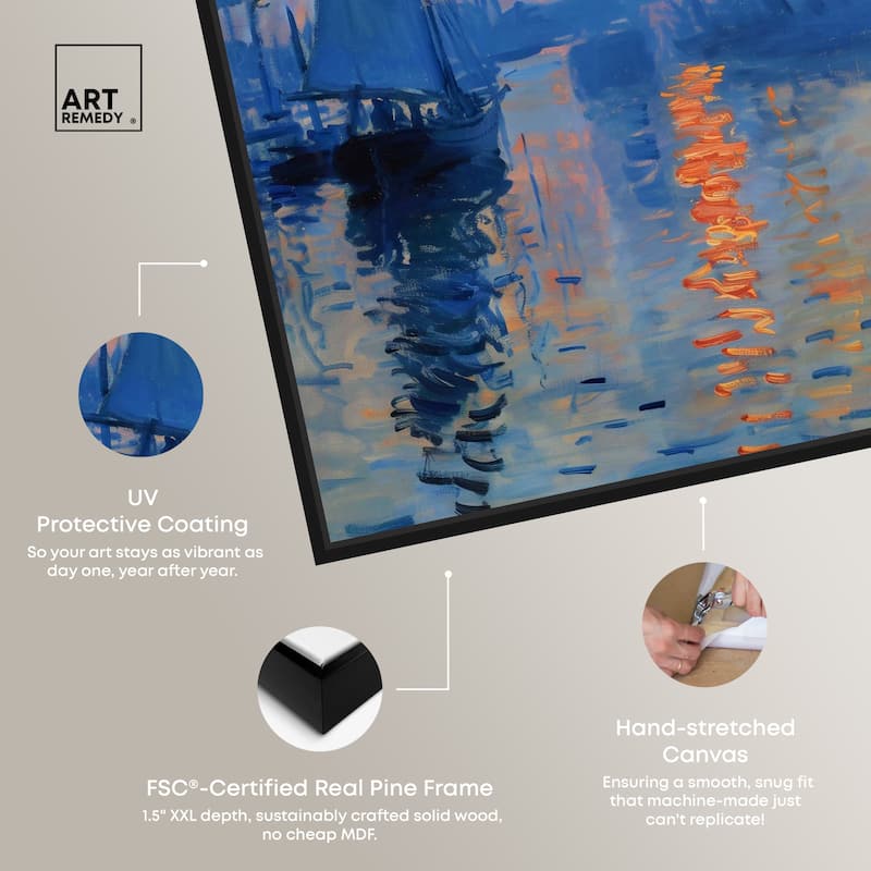 Art Remedy Till Dusk Framed Sailing 1 Piece Canvas Wall Art