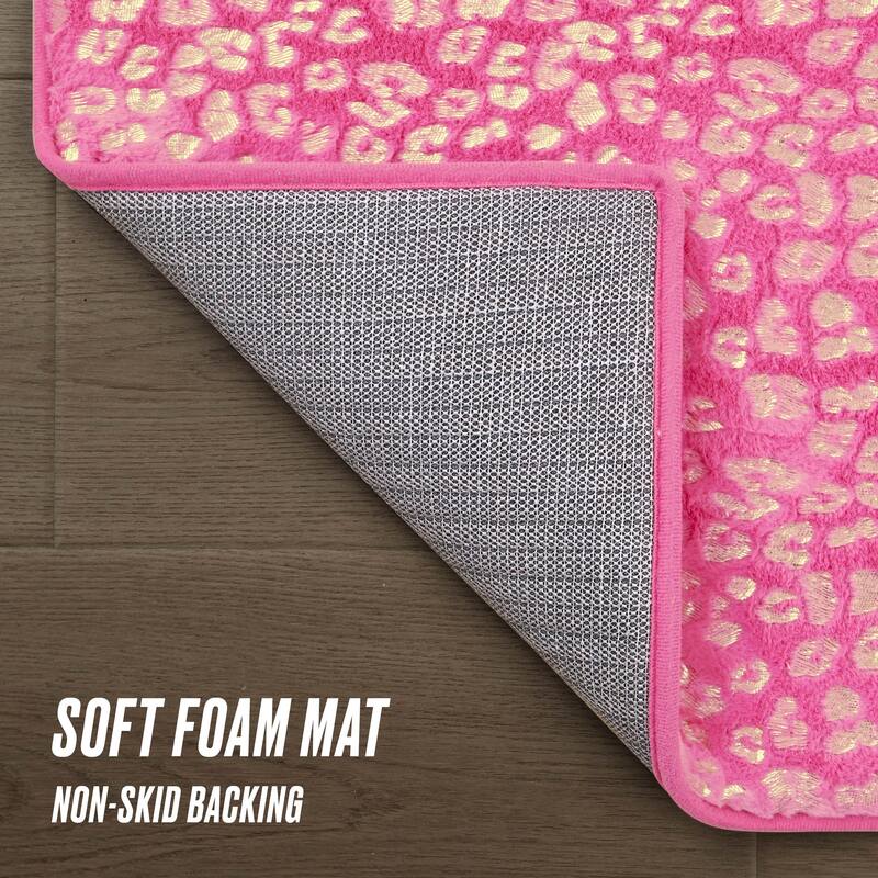 Juicy Couture Metallic Leopard Plush Rugs