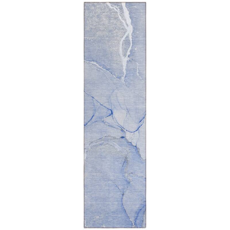 Dava Contemporary Abstract Weather Resistant Blended Style Outdoor Rug