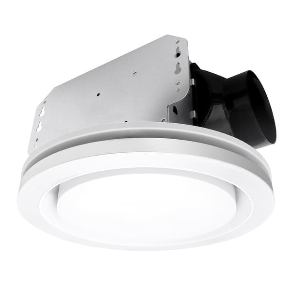 slide 2 of 21, Akicon Bathroom Fan with Light, 90 CFM, 1.5 Sones Exhaust Fan, Dimmable 3CCT LED Light with Night Light White
