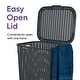 preview thumbnail 18 of 23, Superio Plastic Wicker Laundry Hamper with Lid Large Capacity - Capacity: 60l