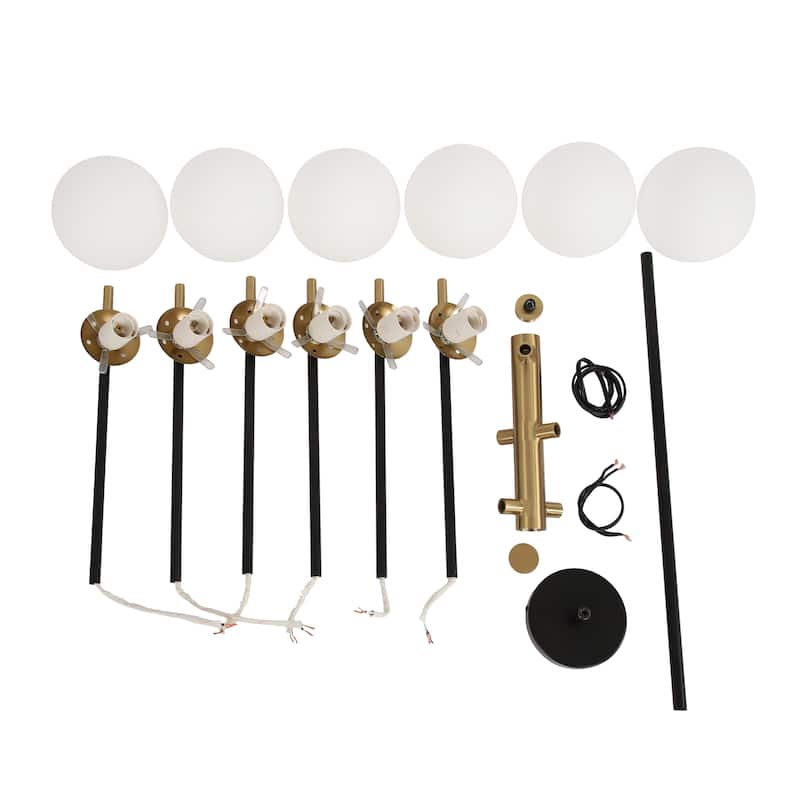 Modern 6-Light Dimmable Sputnik Bubble Chandelier for Dining Room
