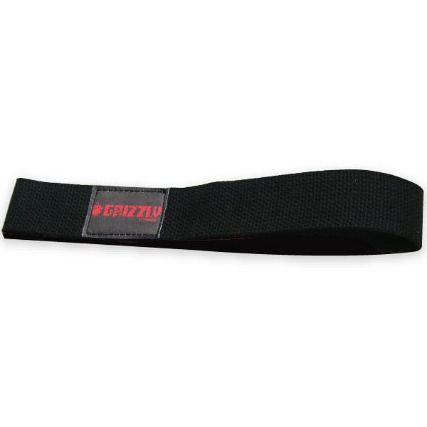 Grizzly Fitness 1.5' Padded Cotton Weight Lifting Straps for Men & Women |  One-Size Pair , Black