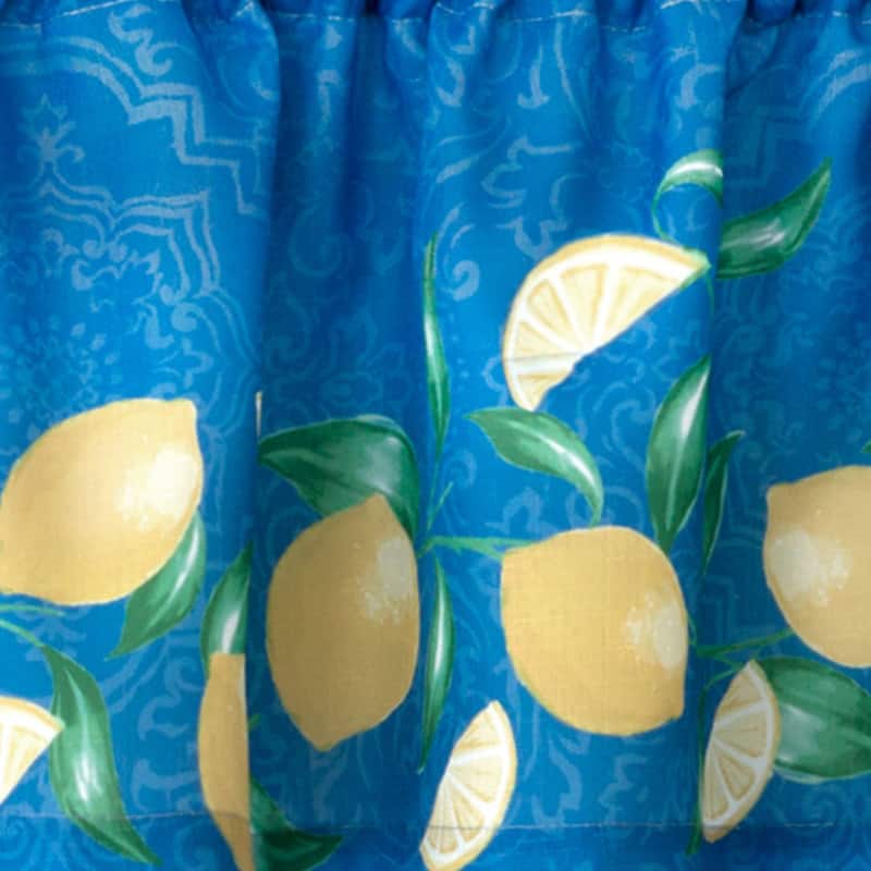 Mediterranean Zest 3-Piece Kitchen Curtain Tier Set & Valance