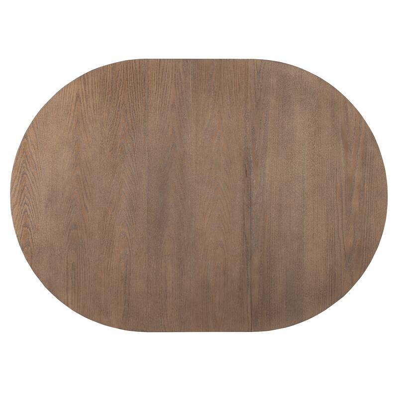 5-Piece Round Dining Set with 4 Upholstered Chairs and Extendable Table for Family Meals and Gatherings